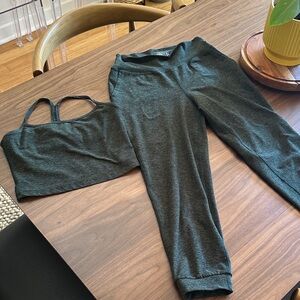 Dark Green Two-Piece Jogger Set